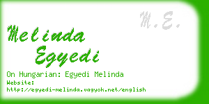 melinda egyedi business card